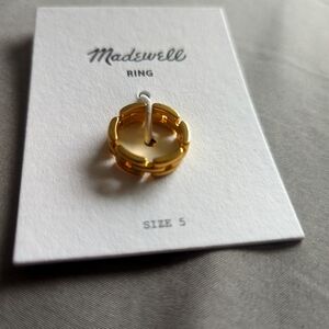 Madewell Size 5 Chain ⛓️ Link ring in Gold